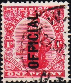 New Zealand. 1910 1d S.G.O78 Fine Used