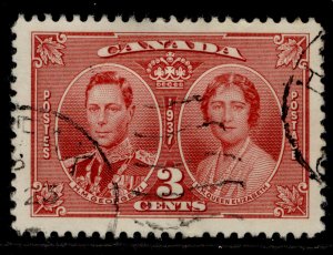 CANADA GVI SG356, 3c carmine, FINE USED.