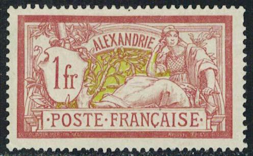 French Offices Abroad Scott Alexandria 28 Unused no gum as issued.