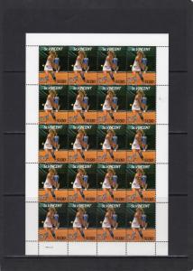 St.Vincent 1987 Sc#988/995 WIMBLEDON TENNIS CHAMPIONSHIPS 8 Sheetlets SPECIMEN