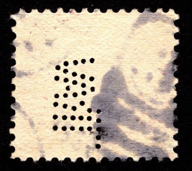 1922, US 50c, Perfin, Used, Sc 570