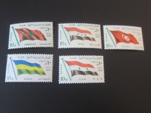 Egypt 1964 Sc 633,38,640,42,43 MNH