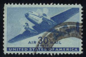 US #C30 Twin-Motored Transport Plane, used (0.35)