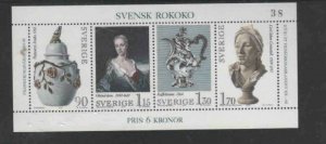 SWEDEN #1298 1979 SWEDISH ROCUCCO MINT VF NH O.G S/S ff