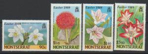 Montserrat SG 788 - 791 set of 4  MLH -  Flowers