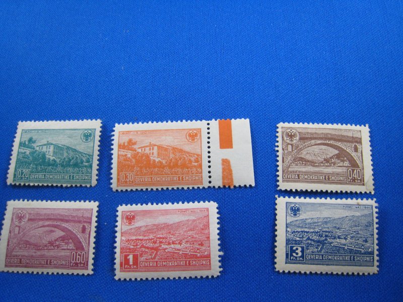 ALBANIA 1945 - SCOTT #  361-366   MNH