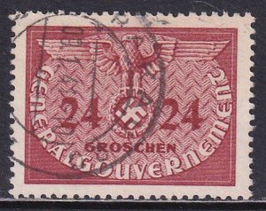 Poland 1940 Sc NO6 General Governement German Occupation WW2 Stamp Used