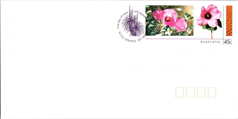 Australia, Postal Stationary, Flowers, Worldwide First Day Cover