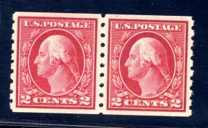 US SCOTT #413 PAIR MINT-XF-SUP-OG-NH GRADED 95 W PSE CERT SMQ $800 (8/13/24 GP)