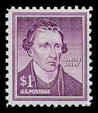 PCBstamps   US #1052a $1.00 Patrick Henry, wet printing, MNH, (7)