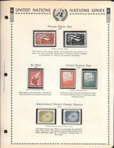 UN SC 55-60,C5 - Minkus Album Page - MNH -1957