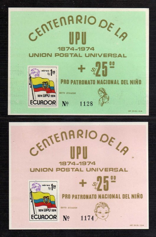 1974 - Ecuador - Michel HB 66 / 67 - MNH - UPU