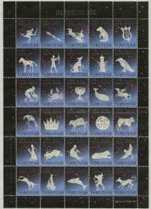 Faroe Island 2001  seals full sheet NH