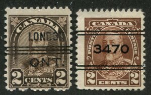 Canada Precancel LONDON 3-166, 5-218