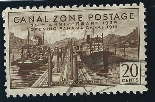 Canal Zone Scott #133 Used 20c  25th Anniversary 2019 CV $7.00