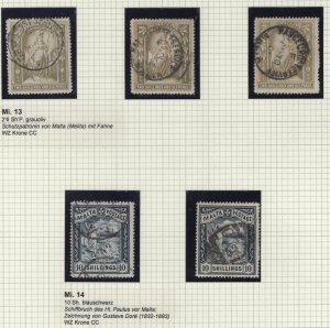 MOMEN: MALTA 1899-1901 MAINLY USED COLLECTION £340+ LOT #65453