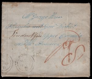 1855 York, GB to Flamboro West, redirected to Lynden Letter re infection, dea...