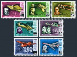 Mongolia C101-C107,C108,MNH. Powered flights,75th Ann.1978.Wilbur,Orville Wright