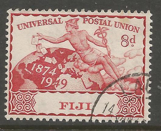 FIJI 143, USED STAMP, UPU ISSUE, COMMON DESIGN TYPE,1949