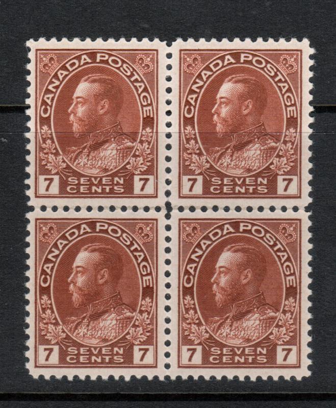 Canada #114iv #114b Extra Fine Never Hinged Block  **With Certificate**