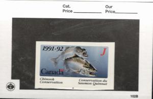 1991-92 Canada  British Columbia Chinook Conservation Stamp  Non-Tidal Waters