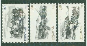 Faroe Island 83-85 MH BIN $2.00