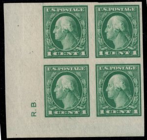 U.S. -  481 - Block of 4 - With Siderographers Initials (R.B.) - EXTRA FINE - NH