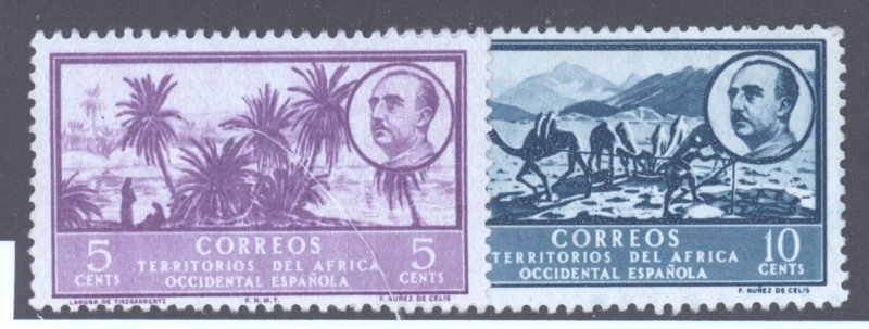 Spanish West Africa, Scott #2-3, MH