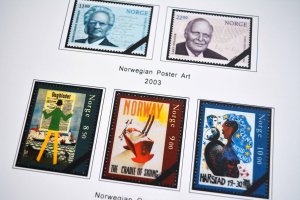 COLOR PRINTED NORWAY 1855-2010 STAMP ALBUM PAGES (183 illustrated pages)