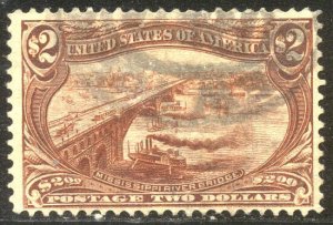 U.S. #293 Used - 1898 $2.00 Trans-Mississippi