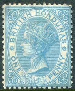 BRITISH HONDURAS-1865 1d Pale Blue Sg 1 small thin MOUNTED MINT V48357