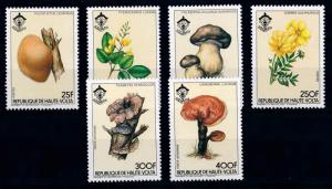 [65744] Burkina Faso Upper Volta 1984 Mushrooms Pilze Champignons Flowers  MNH