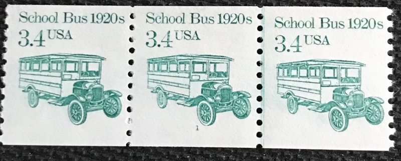 US MNH #2123 Coil PNC3 #1 or PNC pair/single School Bus L37
