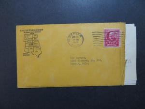 US 1940 The Denver Post Cacheted Cover w/ Bill Inside - Z9123