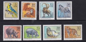 German Democratic Republic DDR  #1630-1637 MNH 1975 zoological gardens . animals