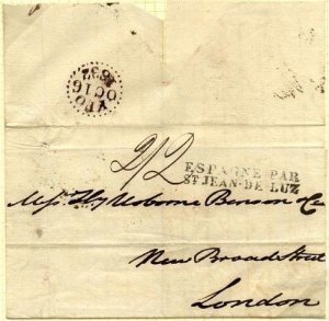 1832 SPAIN LETTER FROM MADRID TO LONDON