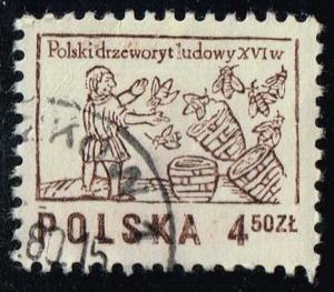 Poland #2071B Beekeeper; Used (0.25)