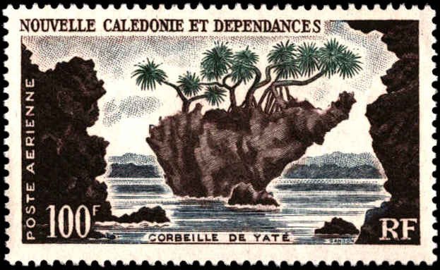 New Caledonia  #C32, Incomplete Set, High Value, 1962, Hinged, Dist. Gum