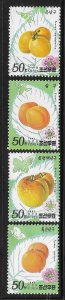 Korea 1997 Fruits Apricots Sc 3613-3616 MNH A1430