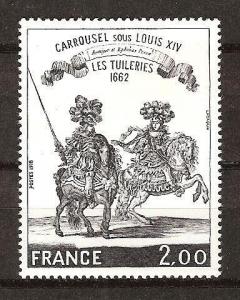 France Sc#1582 Art TOURNAMENT ETCHING HORSES (1978) MNH