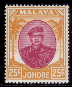 MALAYSIA - Johore GVI SG142, 25c purple & orange, NH MINT.