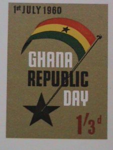 1960-GHANA-REPUBLIC DAY OF GHANA MNH IMPERF: SOUVENIR SHEET