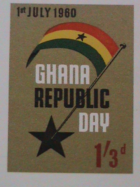 1960-GHANA-REPUBLIC DAY OF GHANA MNH IMPERF: SOUVENIR SHEET