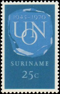 Suriname #373-374, Complete Set(2), 1970, United Nations Related, Never Hinged