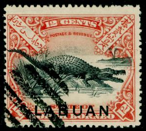 LABUAN SG98a, 12c black & vermilion, FINE USED.