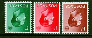 EDVIII 1936 Definitive Set of 3 Wmk Inverted Full Perfs SG457-459wi U/M Cat £20