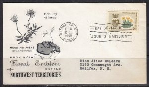 Canada Scott 429 Rose Craft FDC - NWT. Floral Emblem & Arms