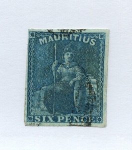 ?#18 MAURITIUS thin, nice   see scan Cat $55 Stamp