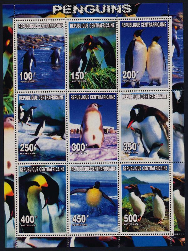 Central African Republic m/s MNH Penguins