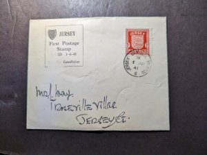 1941 England British Channel Islands First Day Cover FDC Jersey CI Local Use
